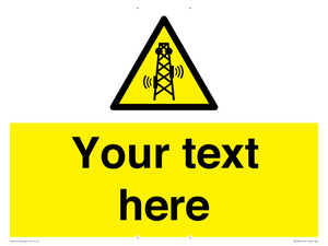 Custom warning RF radiation transmitter